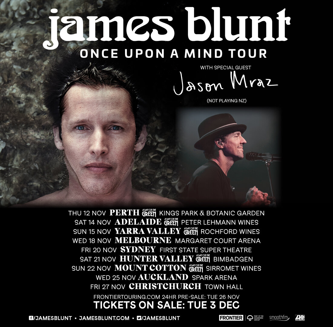 James Blunt and Jason Mraz 2019 Tour Dates Poster