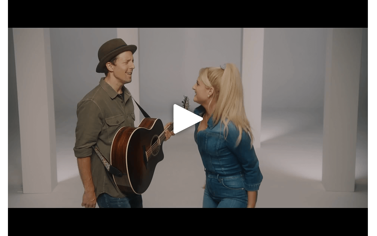 Still from video of Jason Mraz's song "More Than Friends" featuring Meghan Trainor