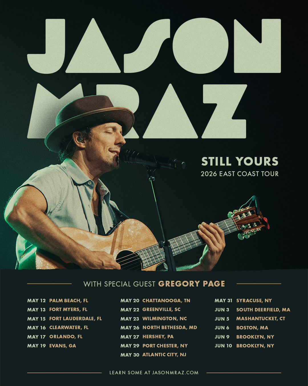 Still Yours 2026 East Coast Tour
